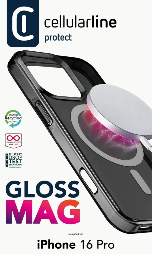 Калъф Gloss Mag за iPhone 16 Pro черен