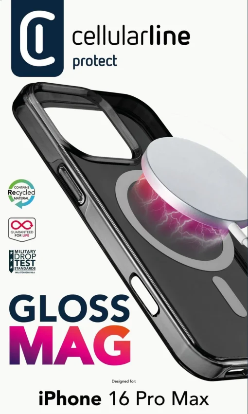 Калъф Gloss Mag за iPhone 16 Pro Max черен