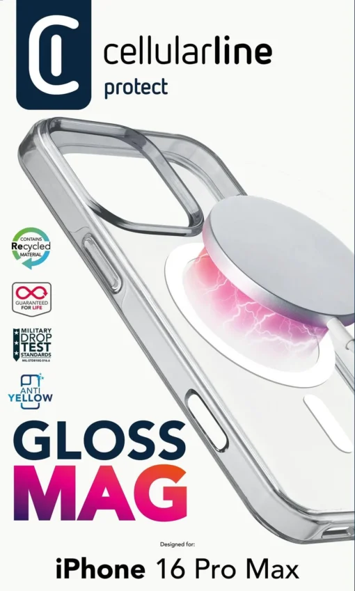 Калъф Gloss Mag за iPhone 16 Pro Max прозрачен