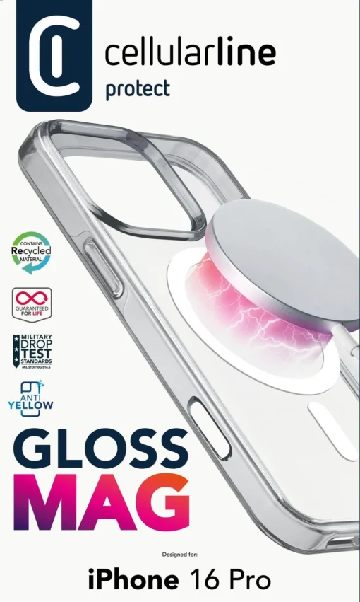 Калъф Gloss Mag за iPhone 16 Pro прозрачен