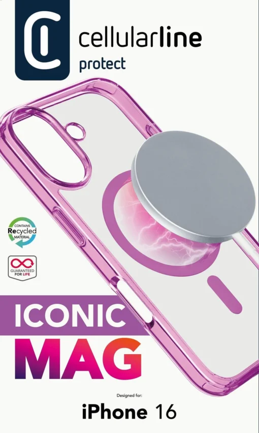 Калъф Iconic Mag иPhone 16 розов