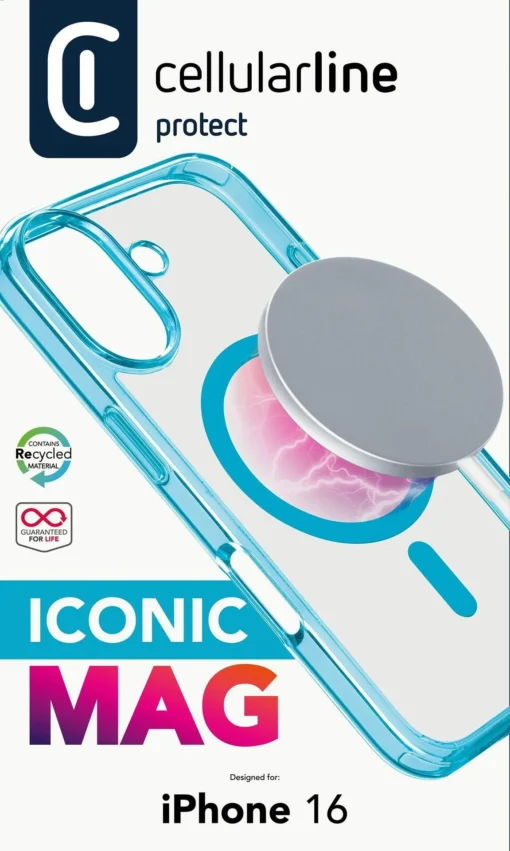 Калъф Iconic Mag за iPhone 16 светлосин