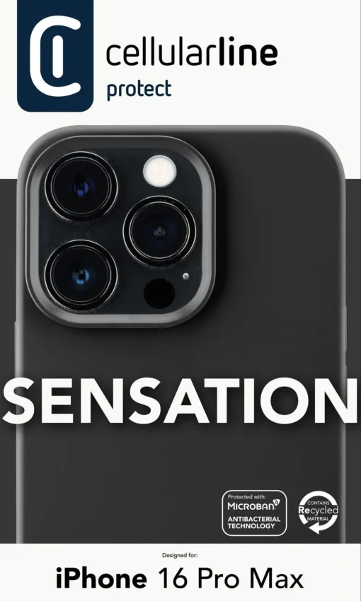 Калъф Sensation за iPhone 16 Pro Max черен