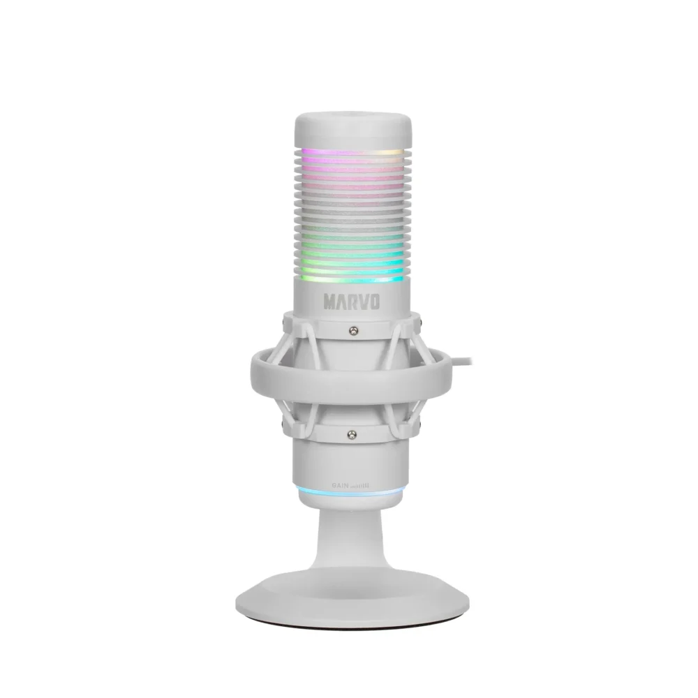 Marvo Геймърски микрофон Gaming USB Microphone Blast 60 White - MIC-07 WH - USB