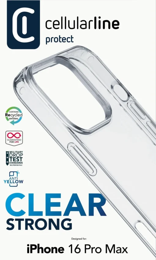 Прозрачен Clear Strong твърд калъф за iPhone 16 Pro Max