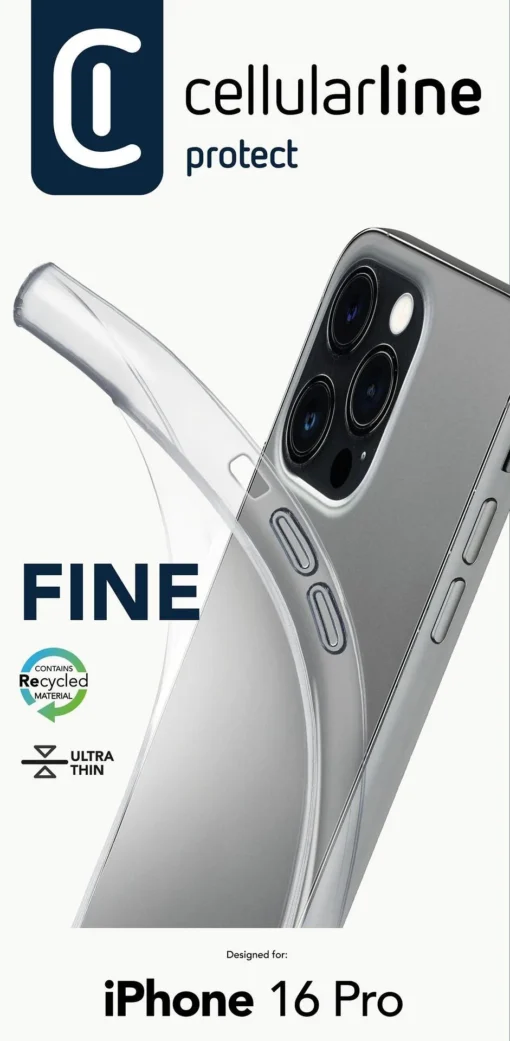 Прозрачен калъф Fine за iPhone 16 Pro