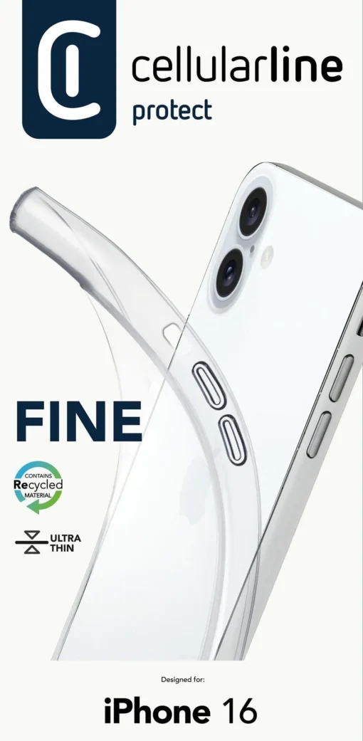 Прозрачен калъф iPhone 16 Fine