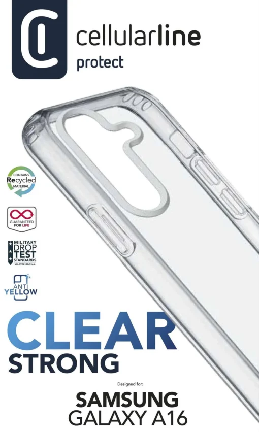 Прозрачен твърд калъф за Samsung Galaxy A16 Clear Strong