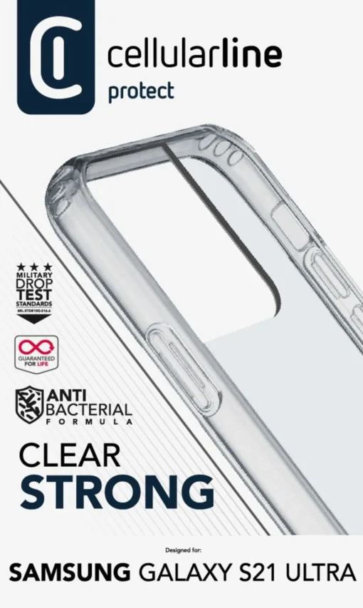 ClearDuo прозрачен твърд калъф за Samsung Galaxy S21 Ultra