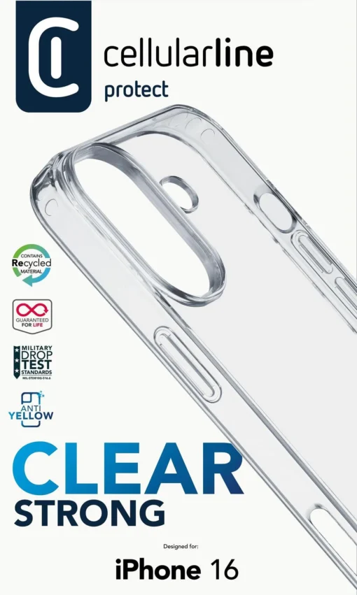 Прозрачен защитен калъф Clear Strong за iPhone 16