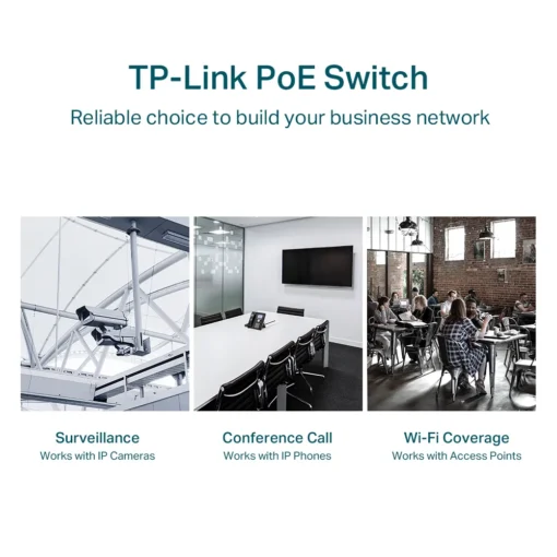 28-портов гигабитен Easy Smart комутатор TP-Link TL-SG1428PE с 24-PoE+ порта и 2 SFP слота - Image 2