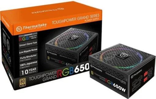 Thermaltake Modular захранващ блок Toughpower Grand RGB 650W (80+ Gold, 4xPEG, 140mm) - Image 5