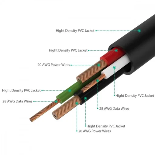 AUKEY CB-MD1 Black quick cable Quick Charge micro USB-USB | 1m | 5A | 480 Mbps - Image 5