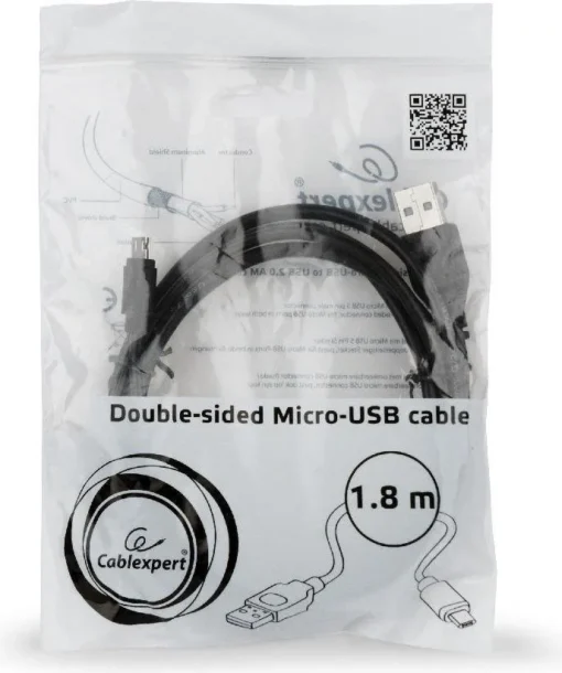 Gembird USB cable -> Micro USB double-sided 1.8m - Image 2