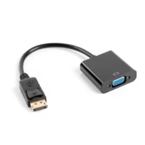 Lanberg DisplayPort Adapter (M) -> VGA 15 pin (F) black on the cable