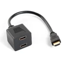 Lanberg HDMI-A Adapter (M) -> HDMI-A (F) x2 20cm splitter