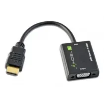 Techly HDMI male adapter for VGA female black 10cm