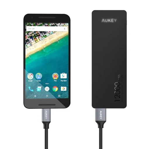 AUKEY CB-CD3 nylon quick cable Quick Charge USB C-USB 3.0 | 2m | 5 Gbps - Image 3