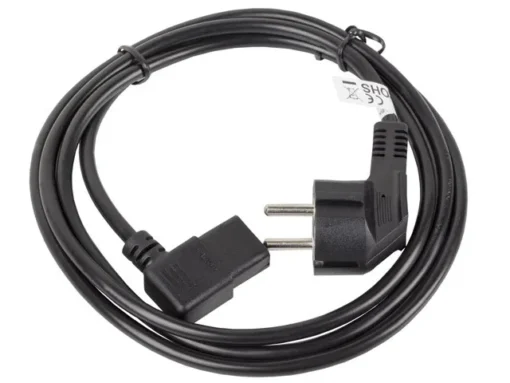 Lanberg Cable power CEE 7/7 - IEC 320 C13 right angle VDE 1.8M black - Image 2