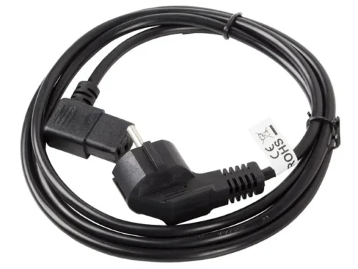 Lanberg Cable power CEE 7/7 - IEC 320 C13 right angle VDE 1.8M black - Image 3