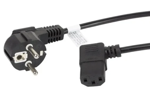 Lanberg Cable power CEE 7/7 - IEC 320 C13 right angle VDE 1.8M black - Image 4