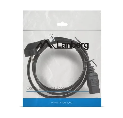 Lanberg кабел power CEE 7/7 - IEC 320 C19 16A VDE 1.8M black