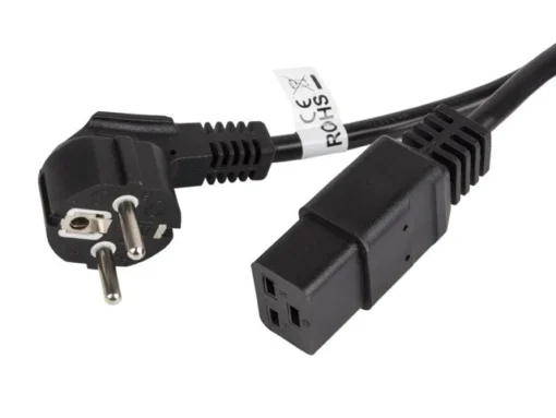 Lanberg Cable power CEE 7/7 - IEC 320 C19 16A VDE 1.8M black - Image 2