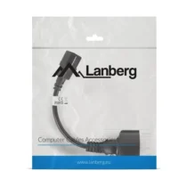 Lanberg Extension power cable IEC 320 C14 - Schuko 20cm black