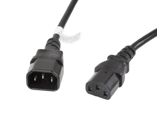 Lanberg Extension power cable IEC 320 C13 - C14 VDE 3M Black - Image 2