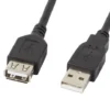 Lanberg Extension cable USB 2.0 AM-AF black 1.8M