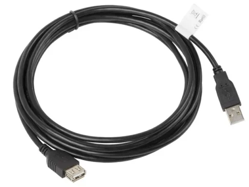 Lanberg Extension cable USB 2.0 AM-AF black 3M - Image 2