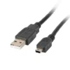 Lanberg USB 2.0 mini cable AM-BM5P 1.8M black (CANON) Ferrite