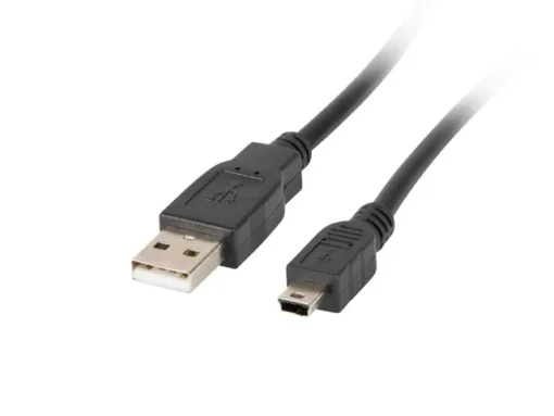 Lanberg USB 2.0 mini cable AM-BM5P 1.8M black (CANON) Ferrite