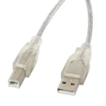 Lanberg Cable USB 2.0 AM-BM 1.8 Ferryt transparent