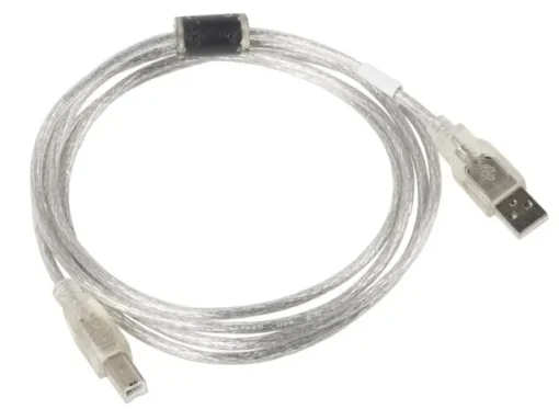 Lanberg Cable USB 2.0 AM-BM 1.8 Ferryt transparent - Image 2