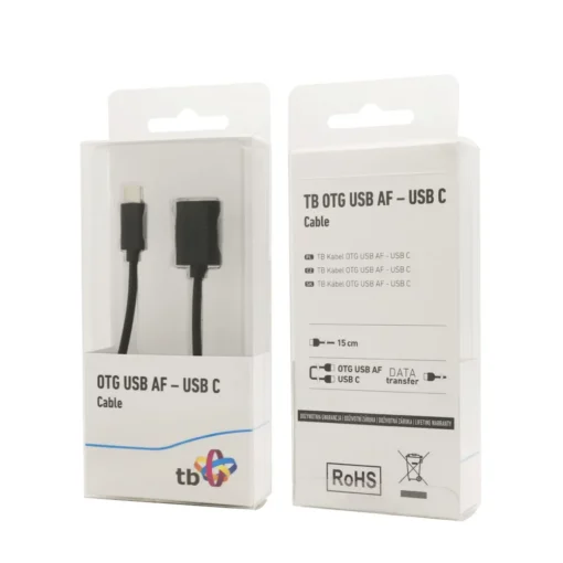 TB Cable OTG USB AF - USB C 15cm black - Image 2