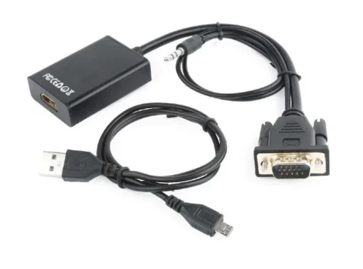 Gembird VGA to HDMI converter 15 cm black - Image 3