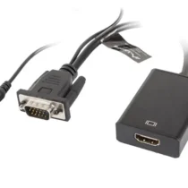 Lanberg Adapter VGA(M) + Audio - HDMI (Ż)