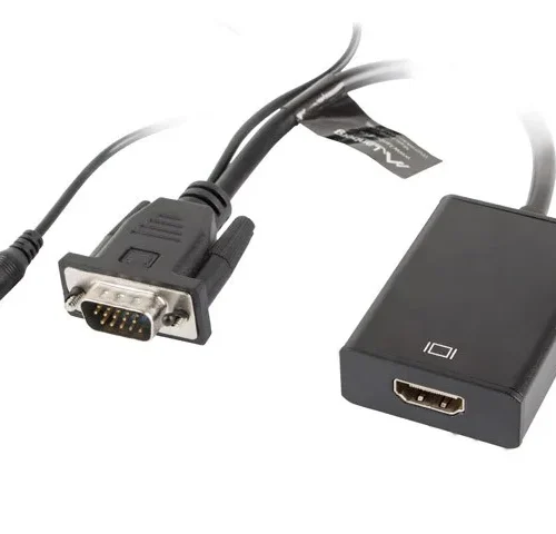 Lanberg Adapter VGA(M) + Audio - HDMI (Ż)