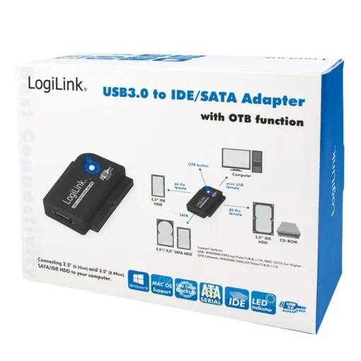 LogiLink USB 3.0 to IDE/SATA adapter with OTB - Image 2