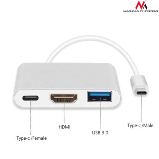 Maclean Adapter USB-C - HDMI / USB 3.0 / USB-C MCTV-84 - Image 2