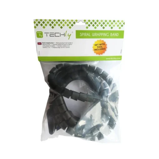 Techly Flexible cable cover 2, 5m 25mm diameter, black - Image 2