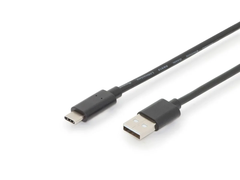Digitus Connection кабел USB 2.0 HighSpeed Type USB C/USB A M/M black 3