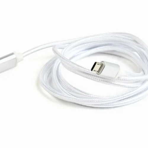 Gembird памучна оплетка Micro USB кабел/1.8m/silver