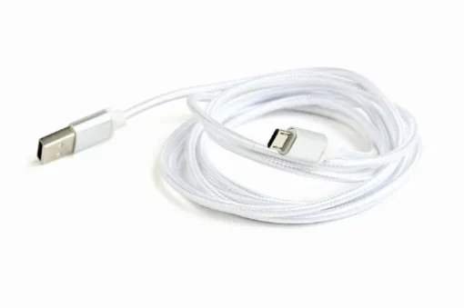 Gembird Cotton braided Micro USB cable/1.8m/silver