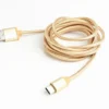 Gembird Cotton braided USB Type C cable/1.8m/gold