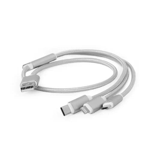 Gembird USB 3-in-1 charging cable/1m/silver