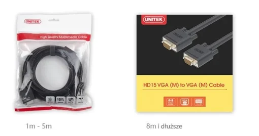 Unitek кабел VGA PREMIUM HD15 M/M, 1.0m, Y-C511G - Image 4