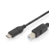 Digitus Connection Cable USB 2.0 HighSpeed Type USB C / B M / M Power Delivery black 1.8m