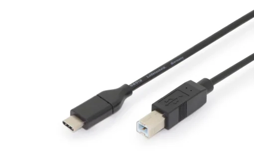 Digitus Connection Cable USB 2.0 HighSpeed Type USB C / B M / M Power Delivery black 1.8m